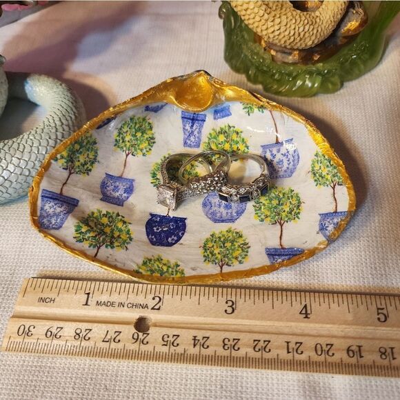 DECOUPAGE LEMON TREE CLAM SHELL - Picture 5 of 8